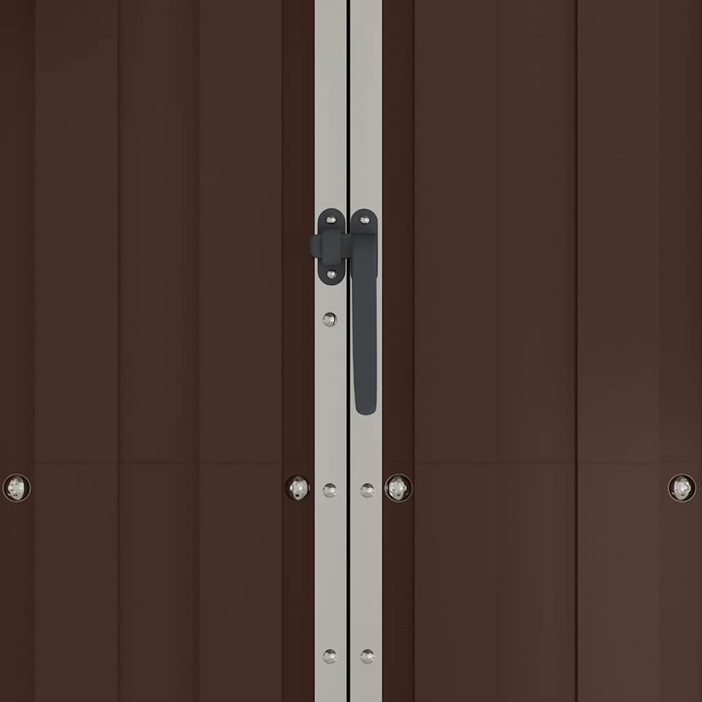 Abri de jardin marron en acier galvanisé